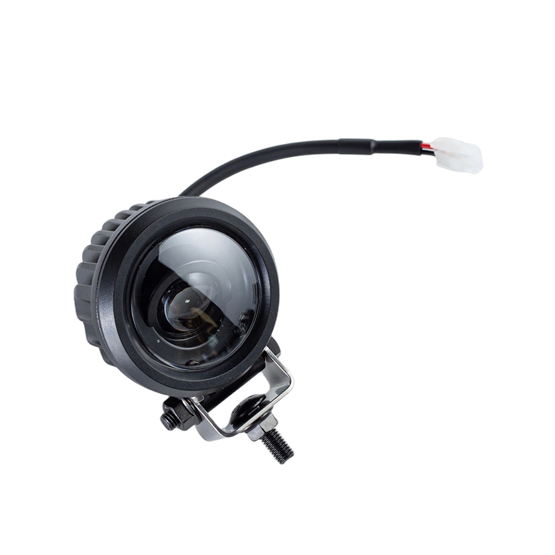 IP67 5W DC9-80V Lampu Peringatan Keselamatan Forklift Titik Biru Bulat Miring
