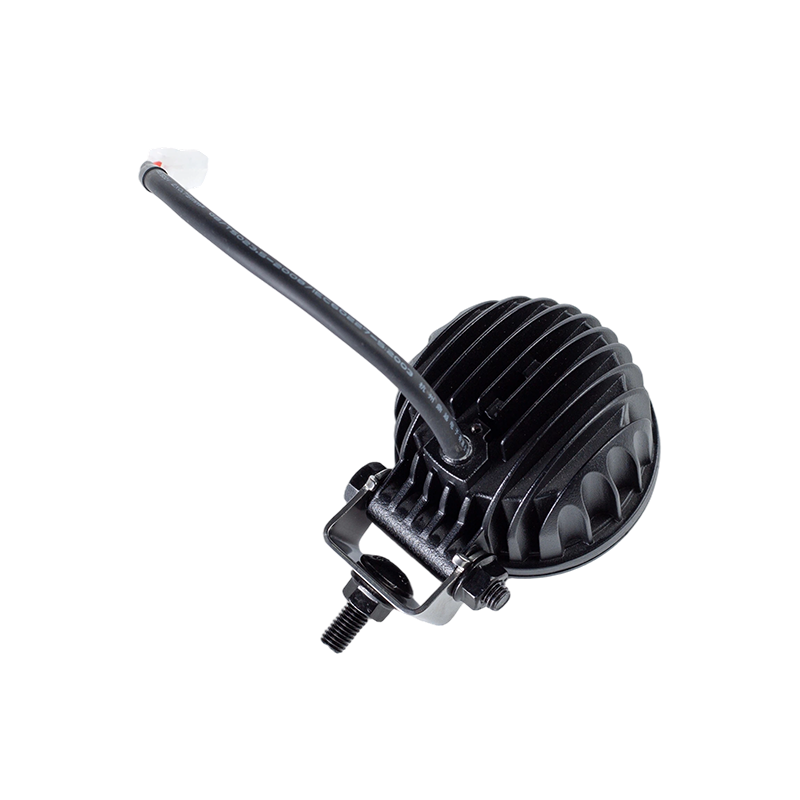IP67 5W DC9-80V Lampu Peringatan Keselamatan Forklift Titik Biru Bulat Miring