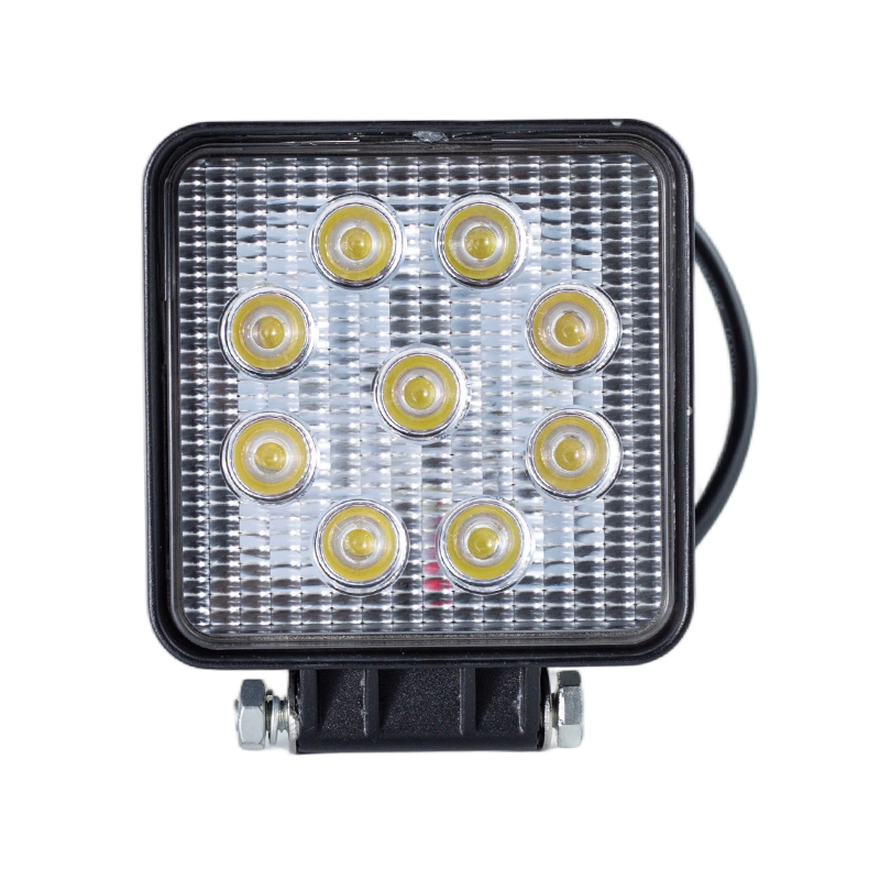 IP67 002 Lampu Kerja Persegi 9-LED Tugas Berat untuk Kendaraan Industri