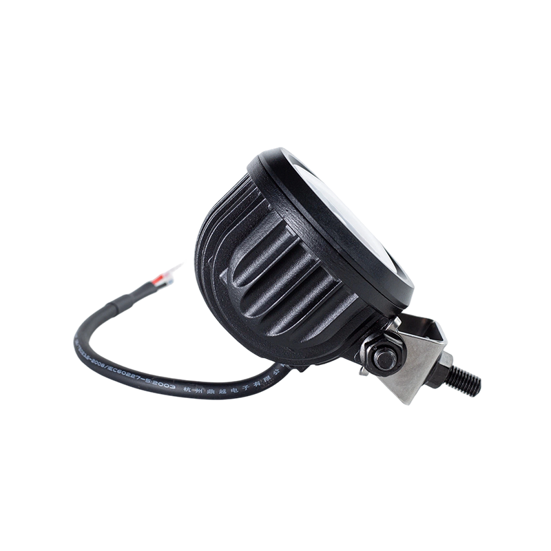 IP67 5W DC9-80V Lampu Peringatan Keselamatan Forklift Titik Biru Bulat Miring