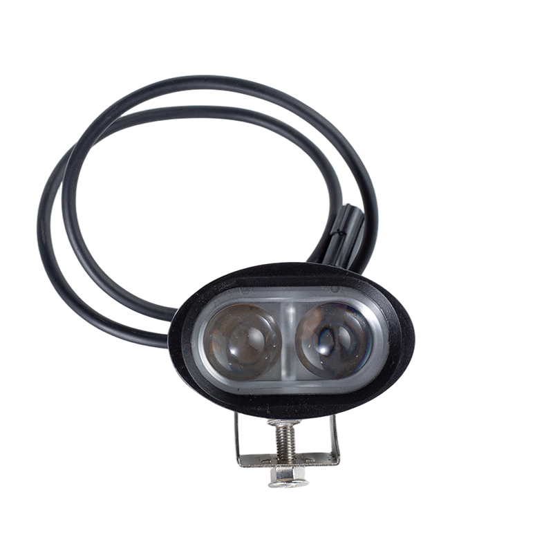 IP67 6W DC9-80V Lampu Peringatan Keselamatan Forklift Merah/Biru Sinar Lebar Oval