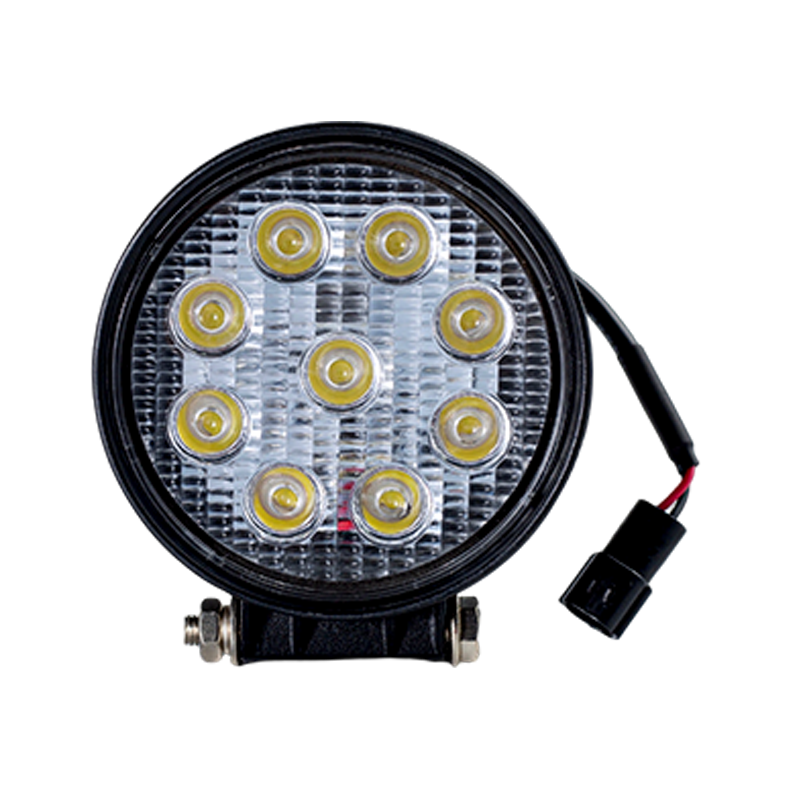 IP67 001 Lampu Kerja Bulat 9-LED Tugas Berat untuk Kendaraan Industri