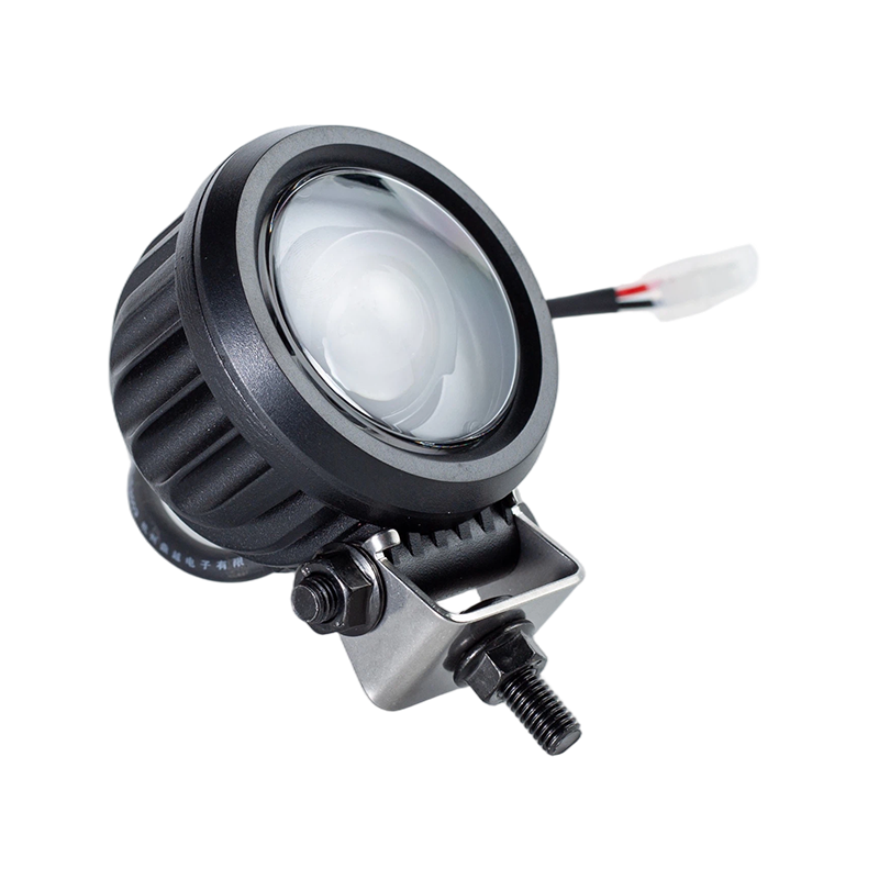 IP67 5W DC9-80V Lampu Peringatan Keselamatan Forklift Titik Biru Bulat Miring