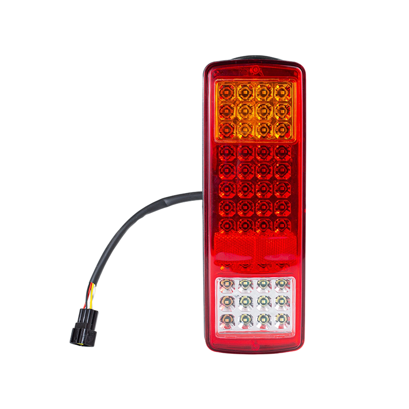 FLDJ-SSWD-002 IP55 6W DC12-24V Lampu Belakang LED Terintegrasi 3 Warna (Sinyal Belok + Lampu Posisi + Lampu Mundur)