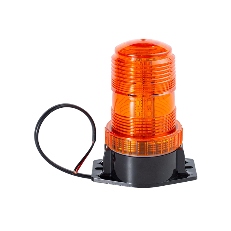 IP65 8W DC9-80V 360° Amber Strobe Beacon Warning Light Untuk Forklift