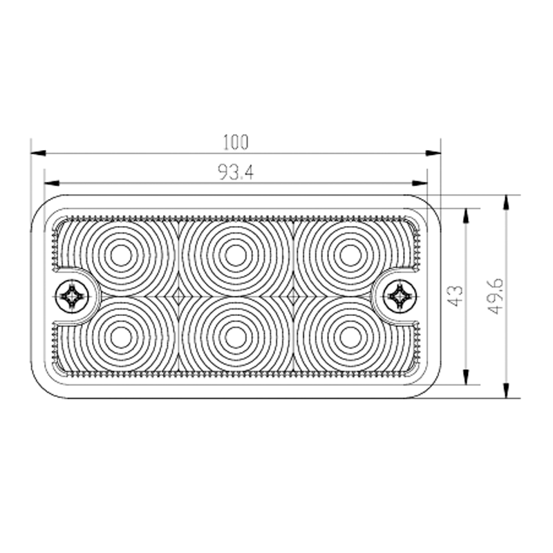 Lampu Indikator Posisi Depan dan Lebar LED IP66 Ringkas untuk Berbagai Kendaraan Teknik